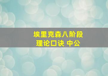 埃里克森八阶段理论口诀 中公